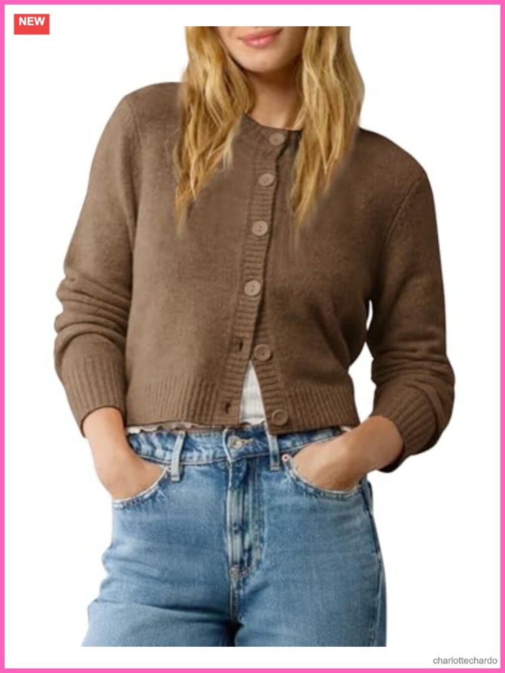 Cropped Cardigan Sweater Lightweight Long Sleeve Open Front Button-Up Knit Shrug
